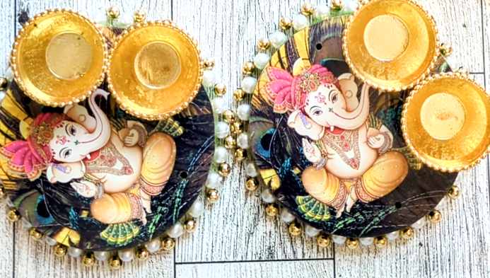 Haldi Kumkum Platter/ Puja Thali