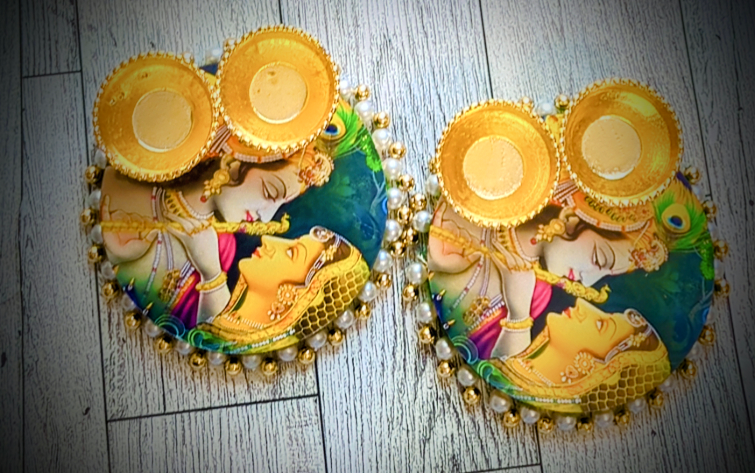 Haldi Kumkum Platter/ Puja Thali