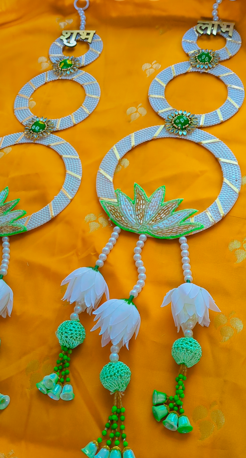 Shubh Labh Lotus Hanging(Pair)
