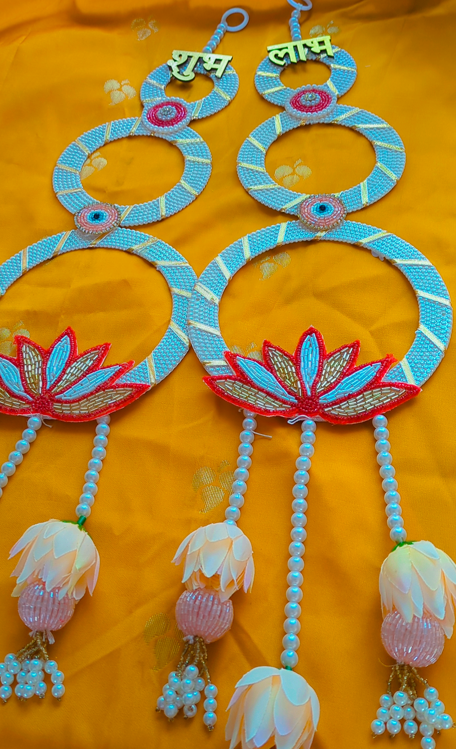 Shubh Labh Lotus Hanging(Pair)