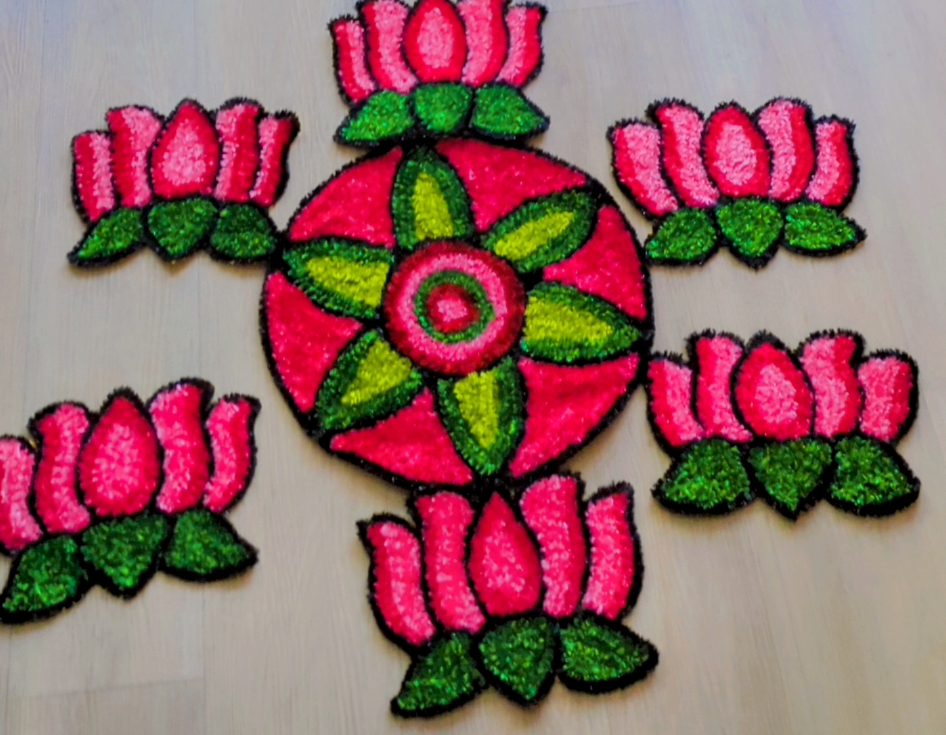 Reusable Rangoli Mat Set