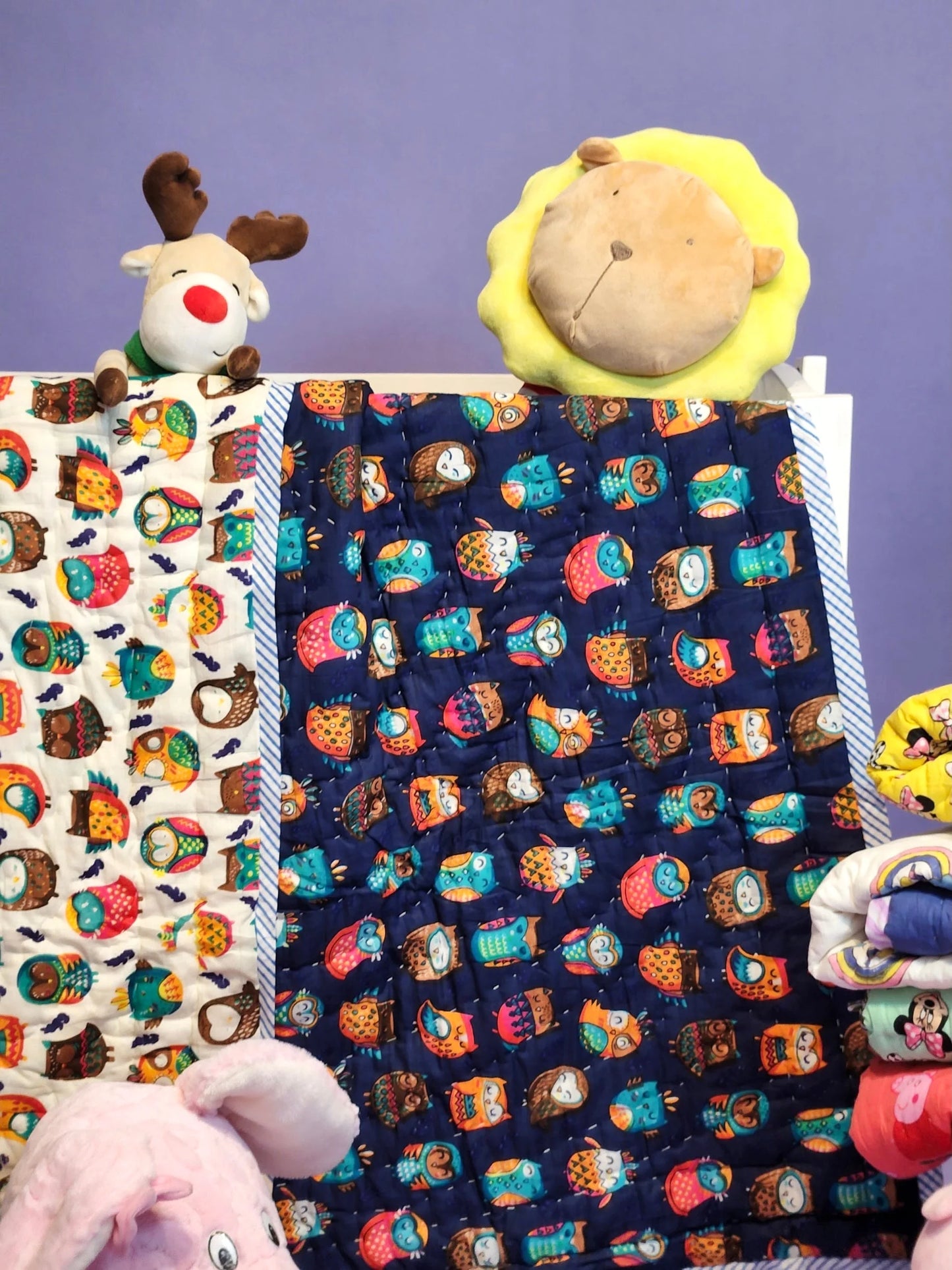 Blue Owl Baby/Toddler Quilt- 60*40 inches