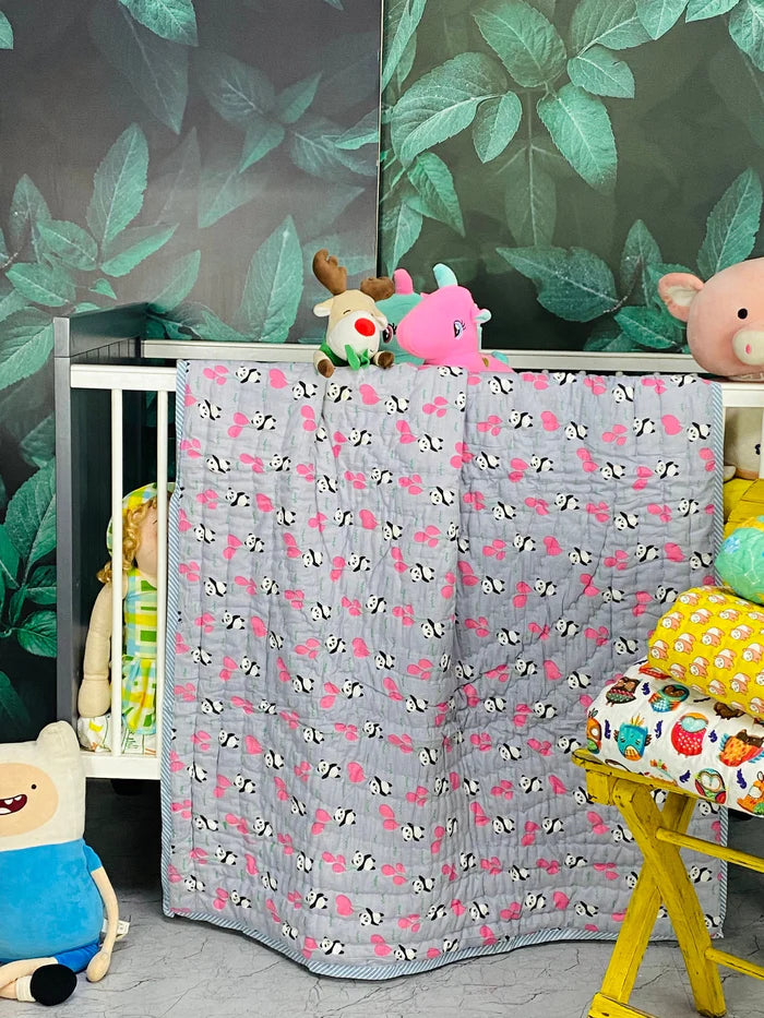 Panda Baby/Toddler Quilt- 60*40 inches