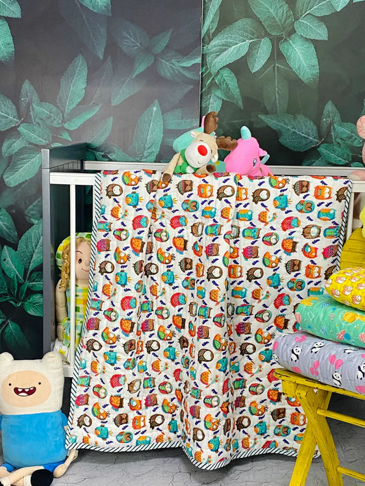 Blue Owl Baby/Toddler Quilt- 60*40 inches