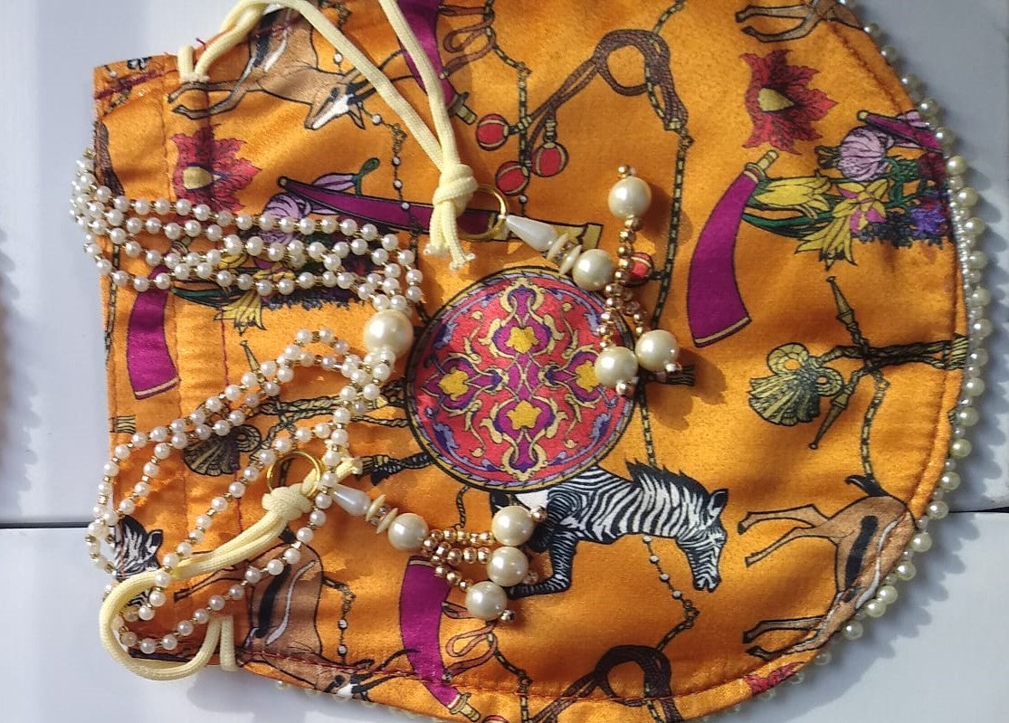 Traditional Indian Potli, Women Handbag, Handmade Bag, Christmas Gift, Party Fancy Clutch Purse, Wedding Favours, Return Gifts For Guests